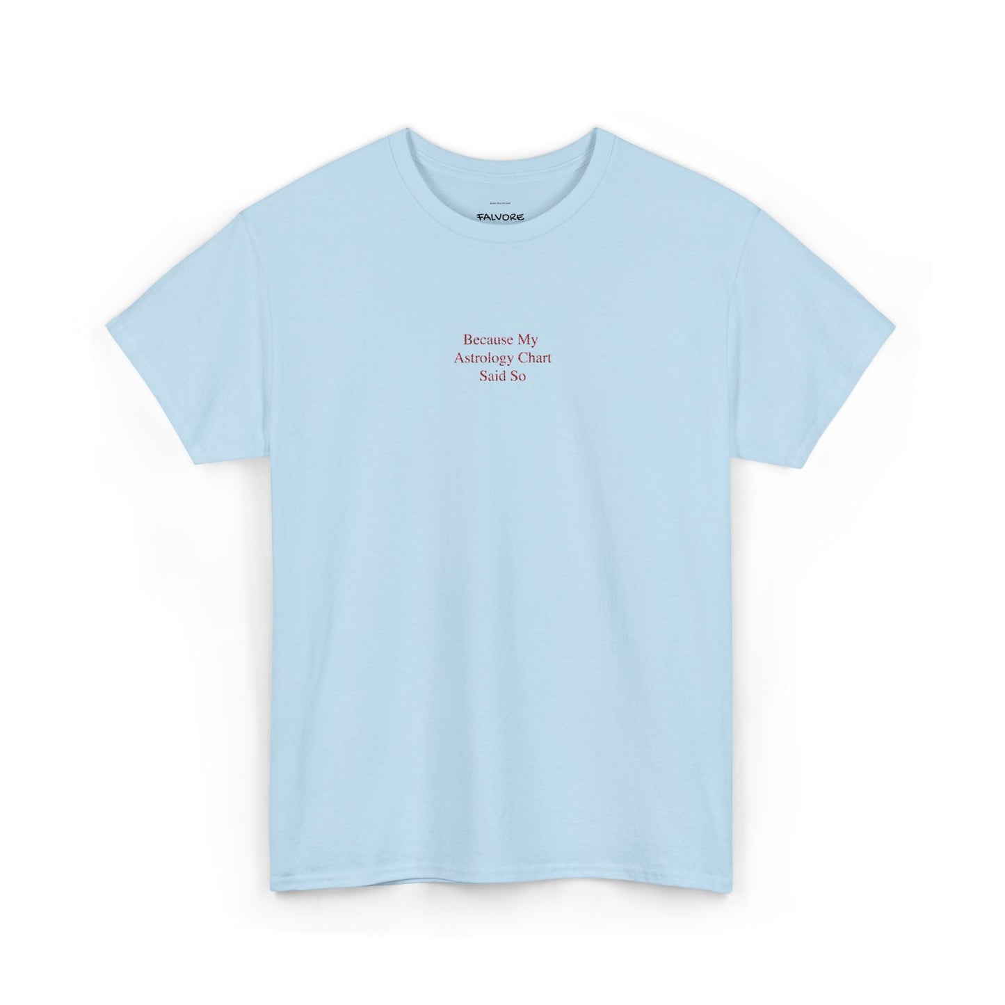 Because My Astrology Chart Said So Embroidered Tee – Minimal Astrology Quote Unisex T-Shirt - Falvore