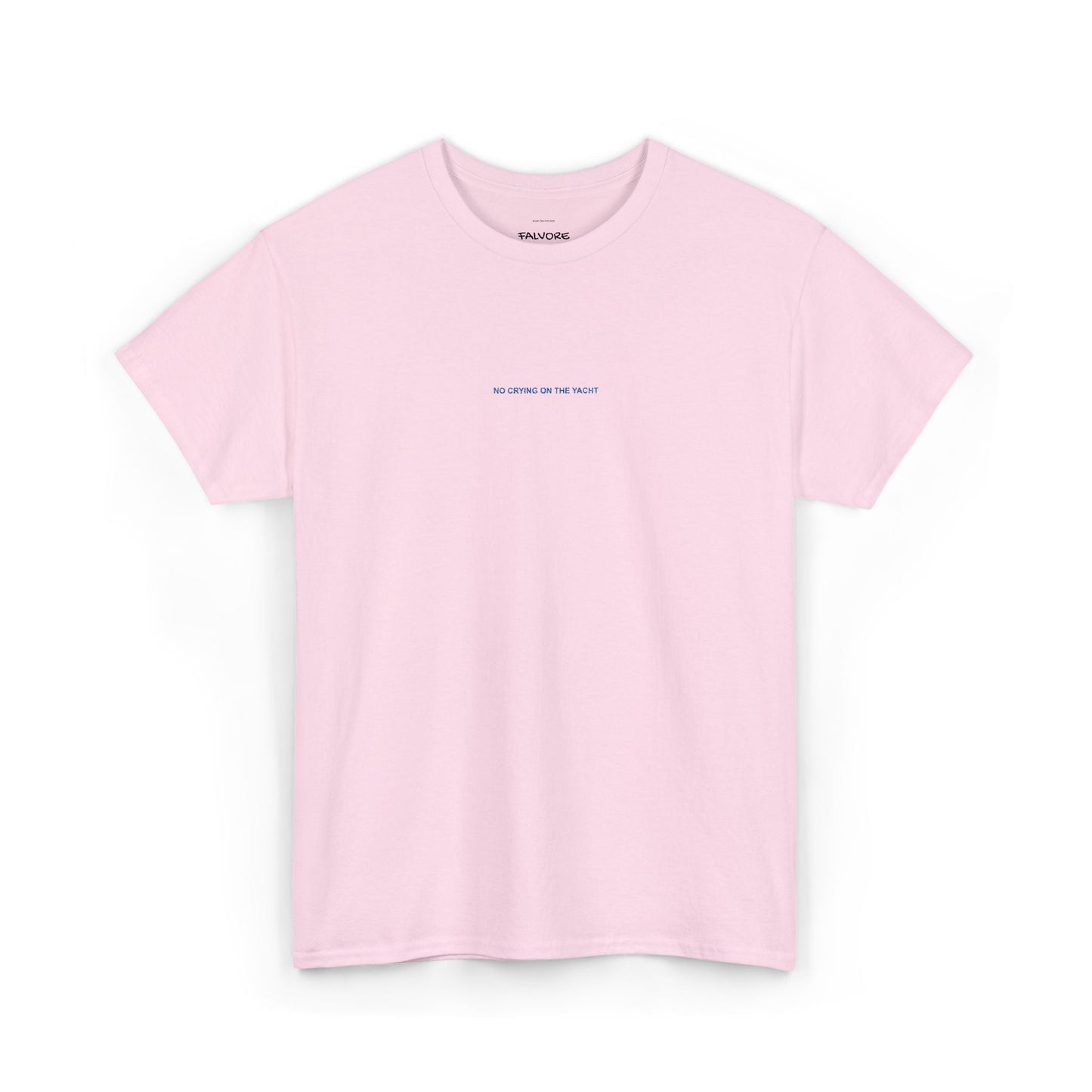No Crying On The Yacht Embroidered Tee – Minimal Luxury Quote Unisex T-Shirt - Falvore