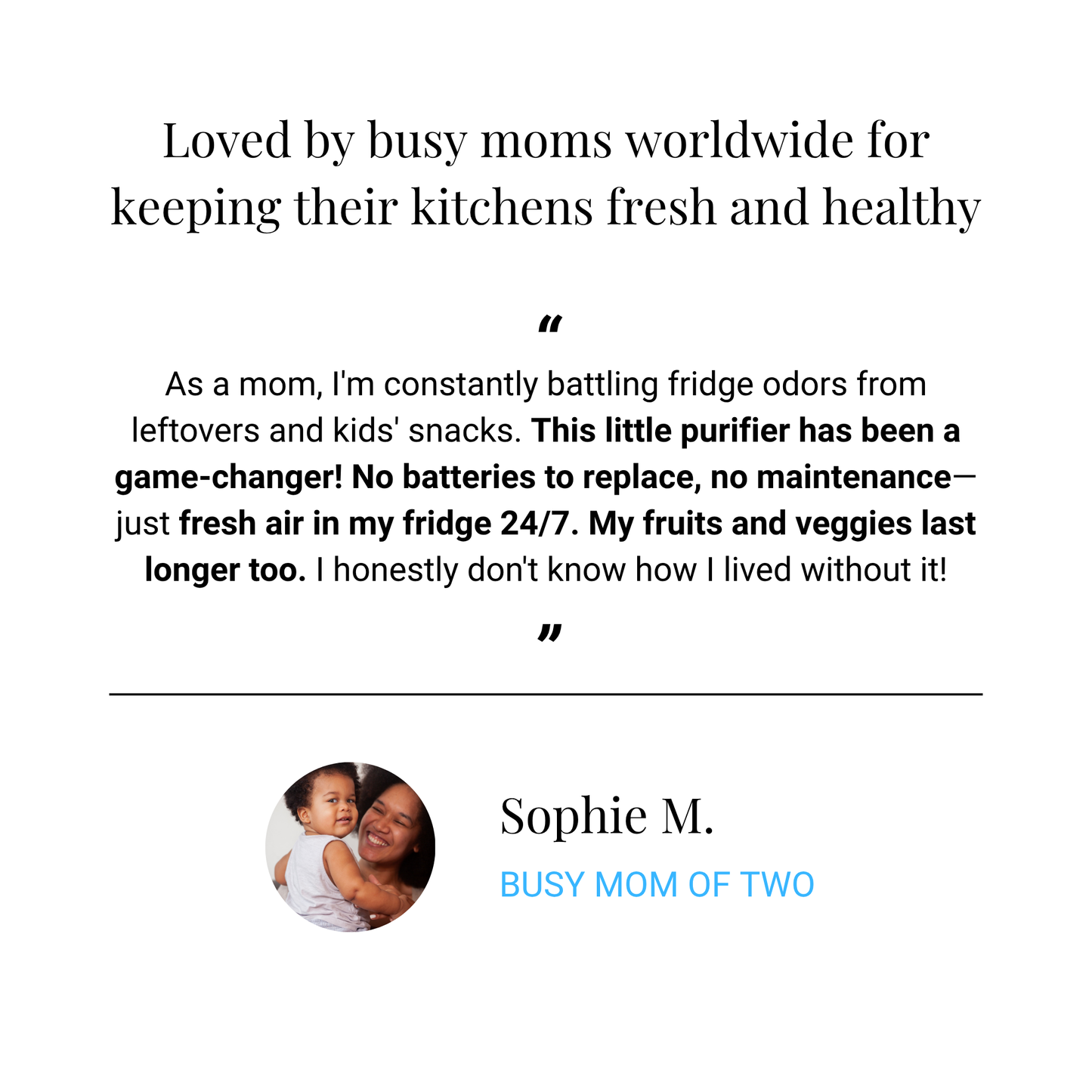 PUREBREEZE USB Rechargeable Portable Refrigerator Odor Remover & Air Purifier