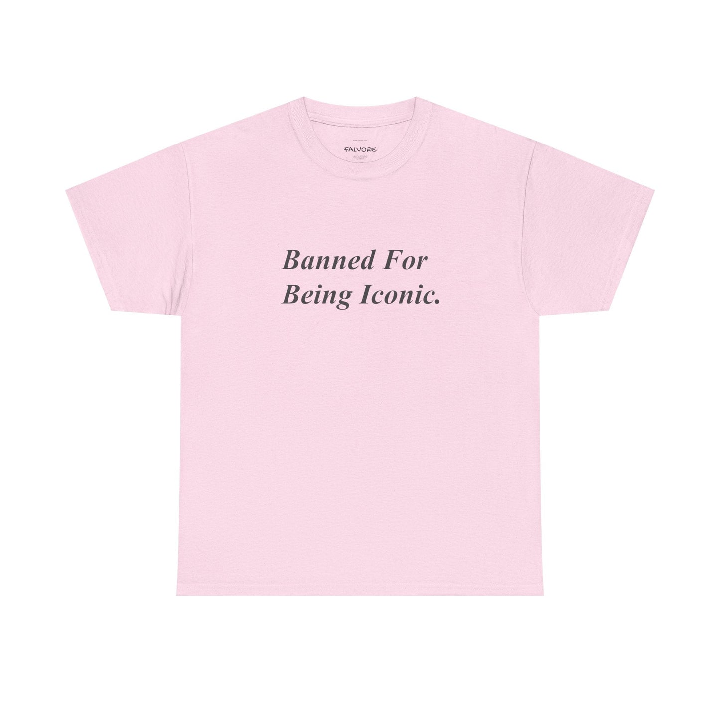 Banned For Being Iconic Graphic Tee – Minimal Quote Unisex T-Shirt - Falvore