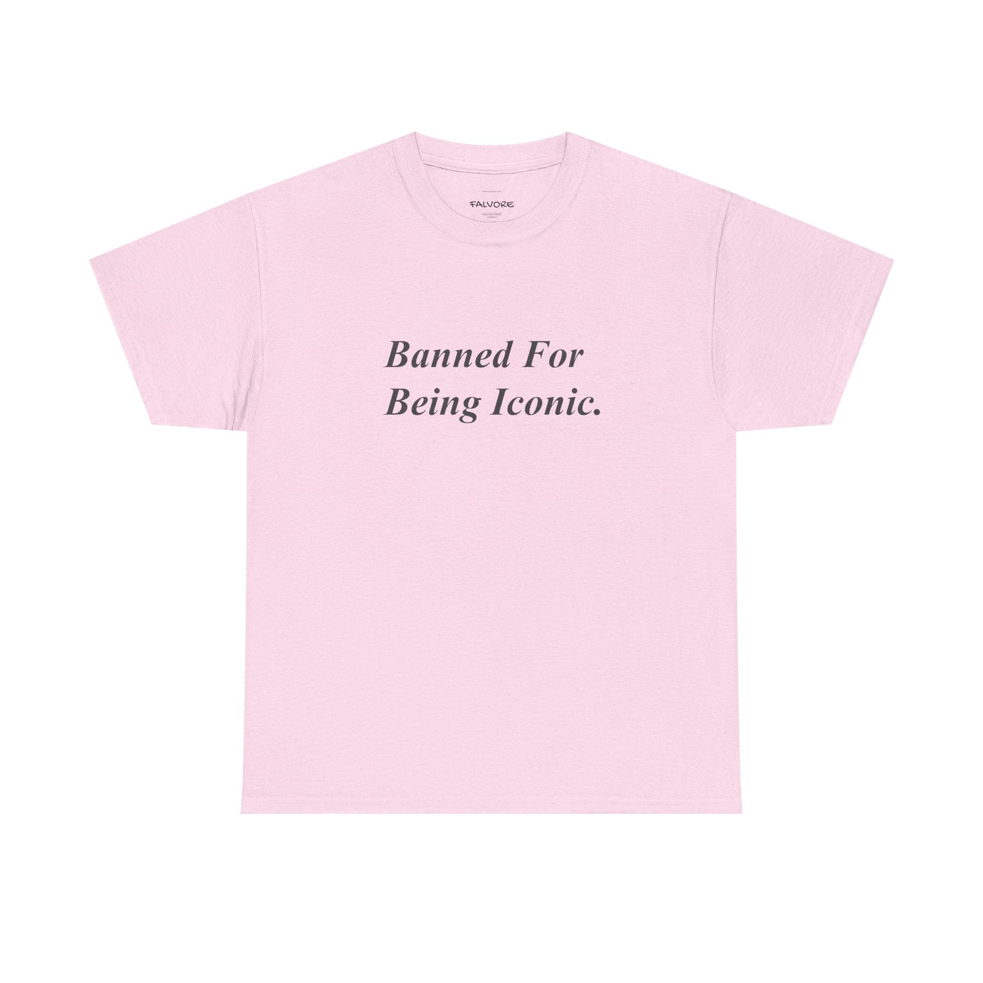 Banned For Being Iconic Graphic Tee – Minimal Quote Unisex T-Shirt - Falvore