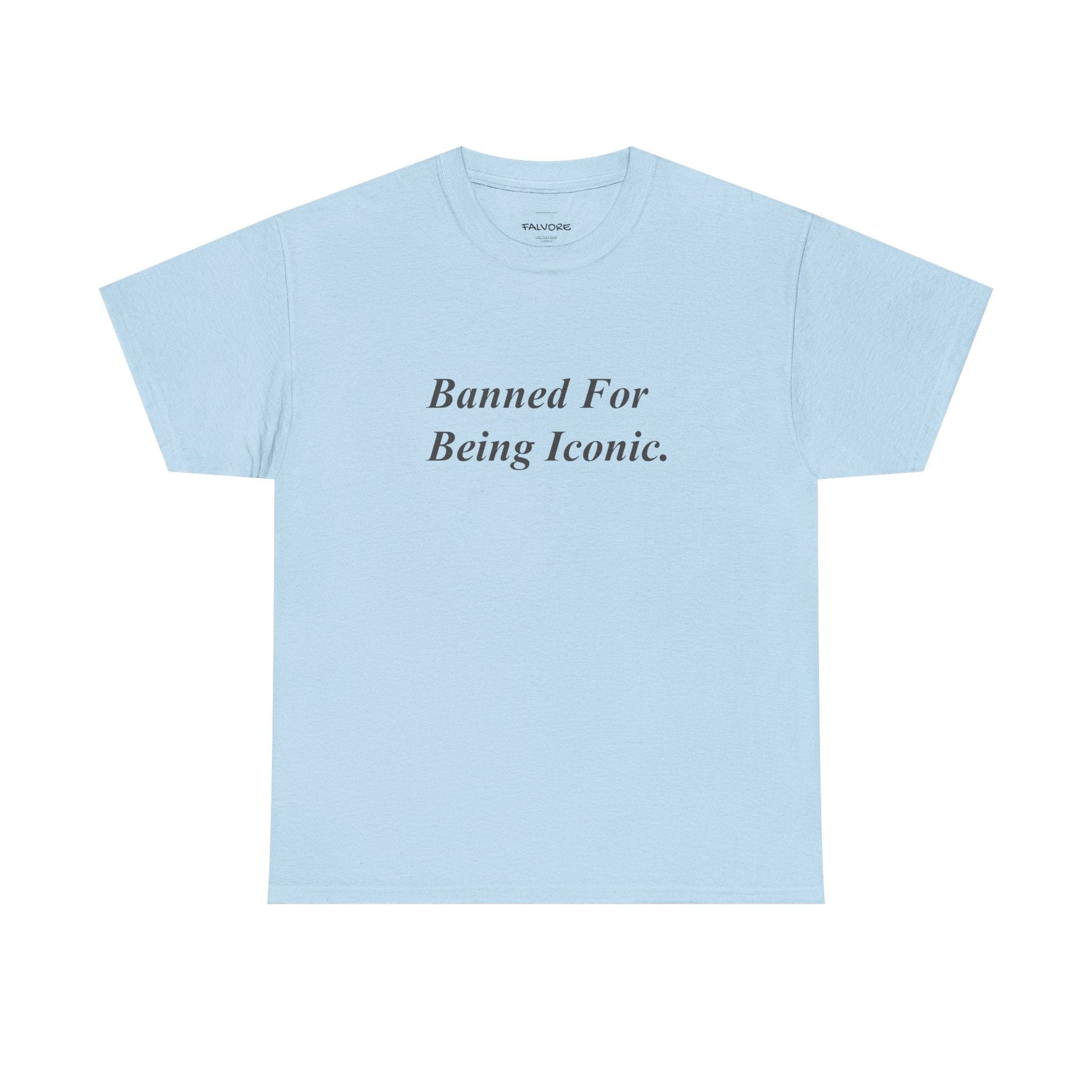 Banned For Being Iconic Graphic Tee – Minimal Quote Unisex T-Shirt - Falvore