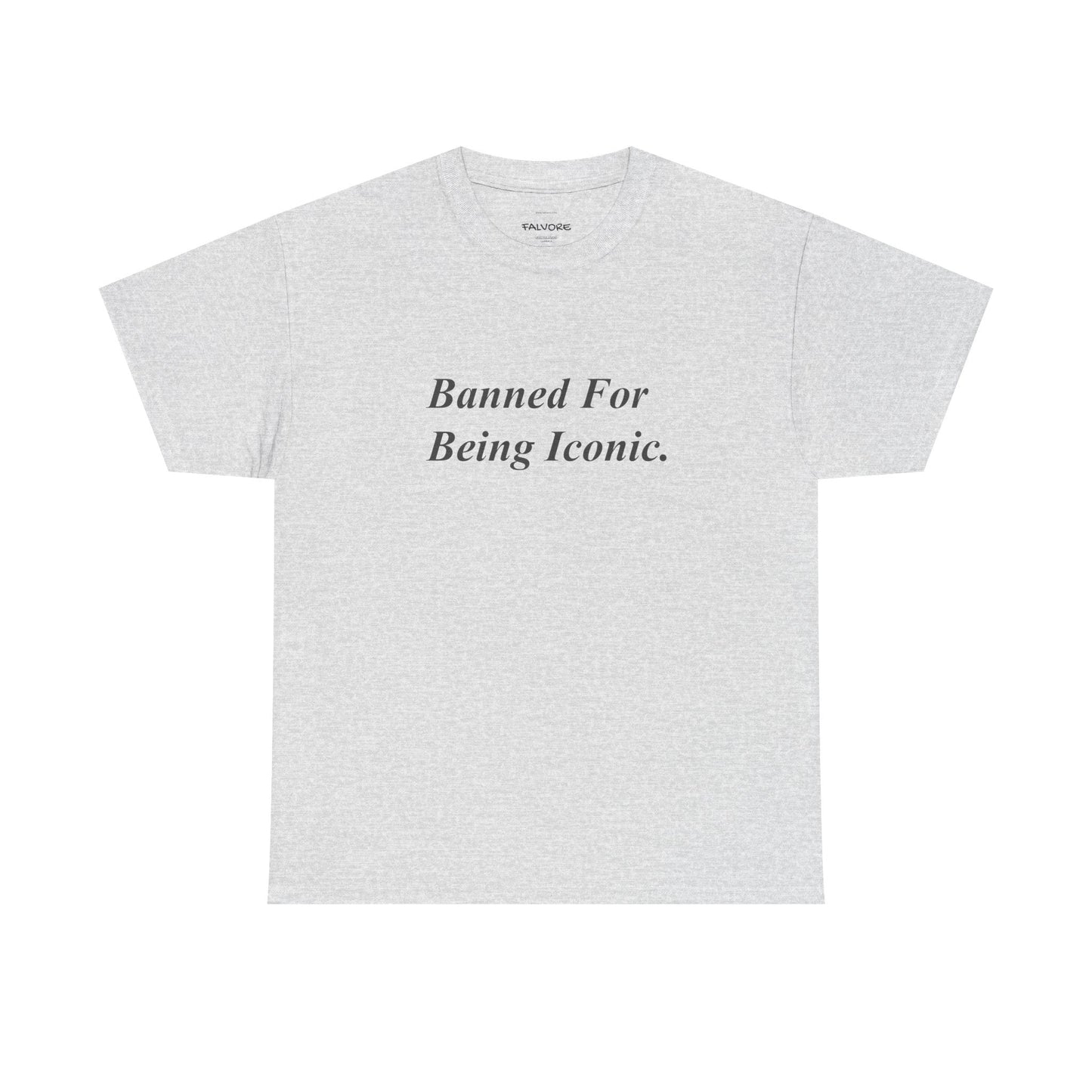 Banned For Being Iconic Graphic Tee – Minimal Quote Unisex T-Shirt - Falvore
