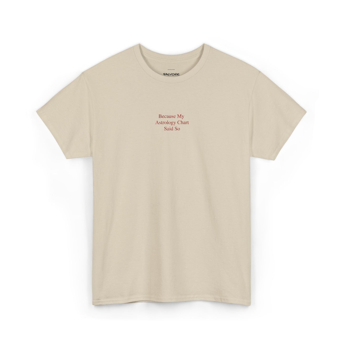 Because My Astrology Chart Said So Embroidered Tee – Minimal Astrology Quote Unisex T-Shirt - Falvore