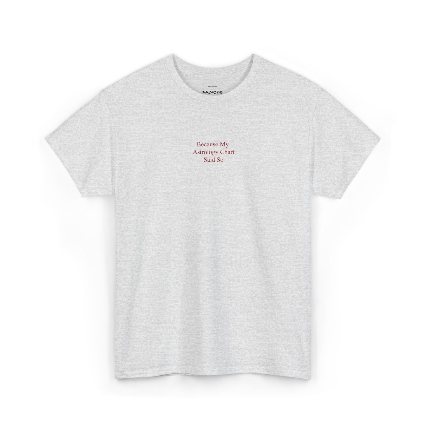 Because My Astrology Chart Said So Embroidered Tee – Minimal Astrology Quote Unisex T-Shirt - Falvore