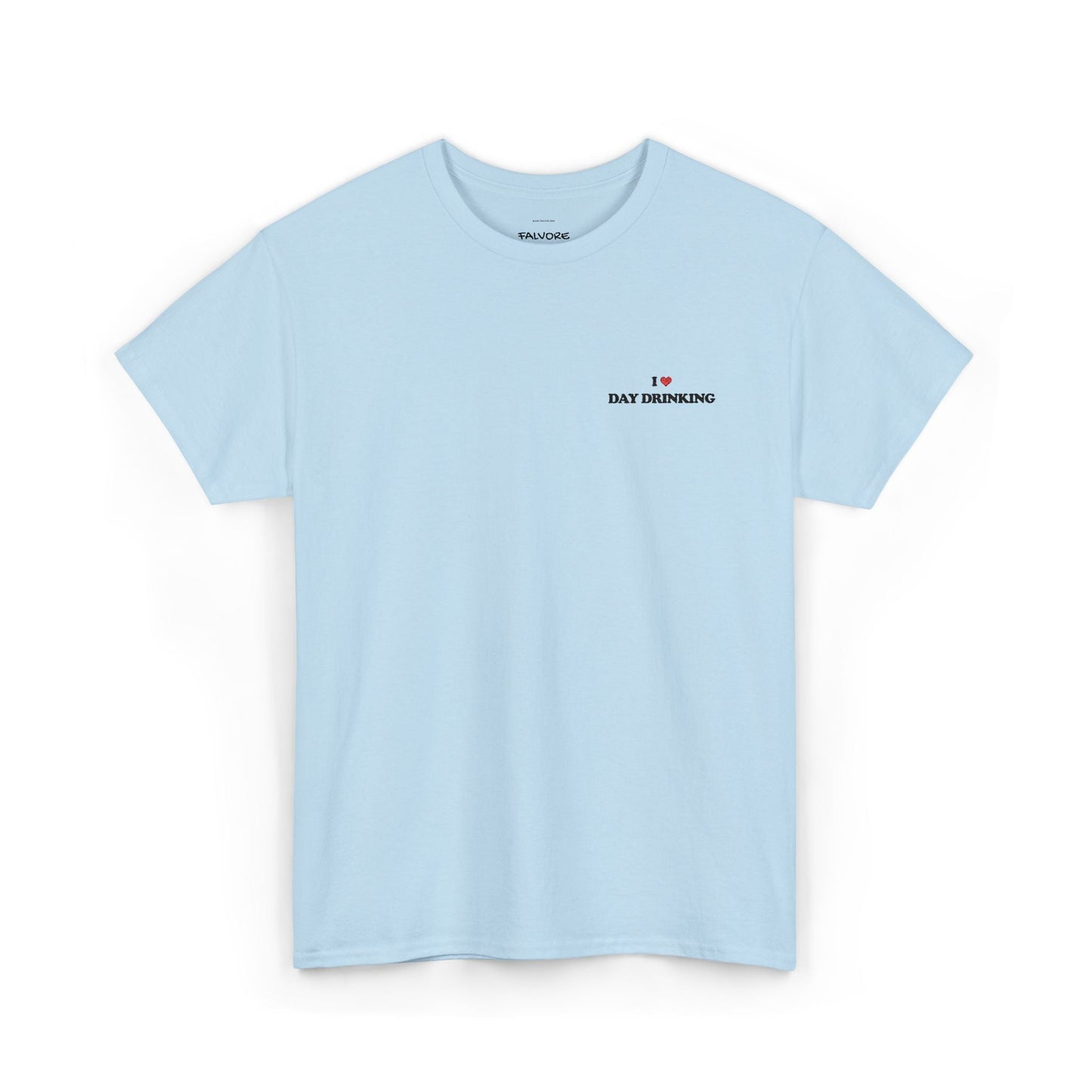I Love Day Drinking Embroidered Tee – Funny Minimal Party Unisex T-Shirt - Falvore