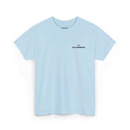 I Love Day Drinking Embroidered Tee – Funny Minimal Party Unisex T-Shirt - Falvore