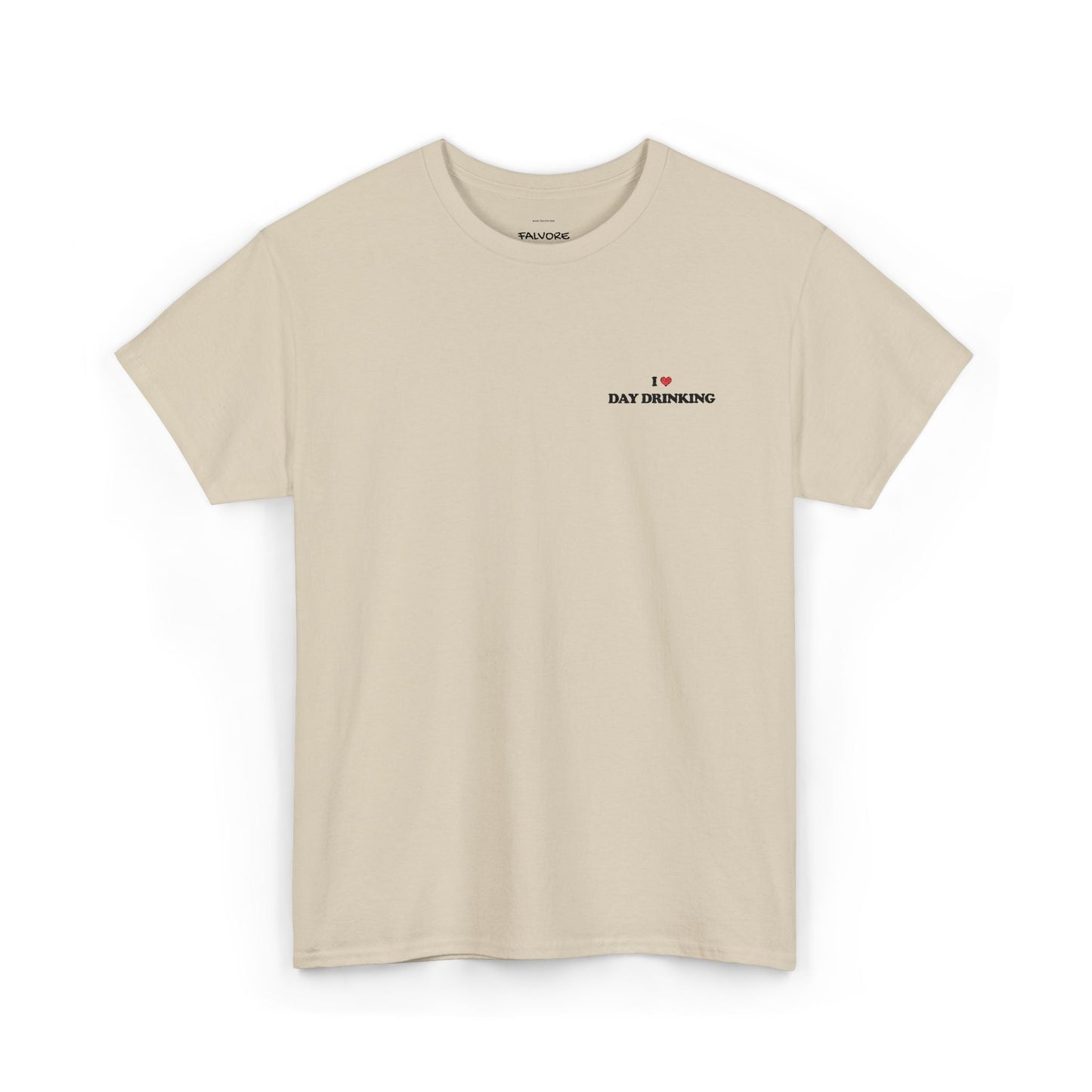I Love Day Drinking Embroidered Tee – Funny Minimal Party Unisex T-Shirt - Falvore