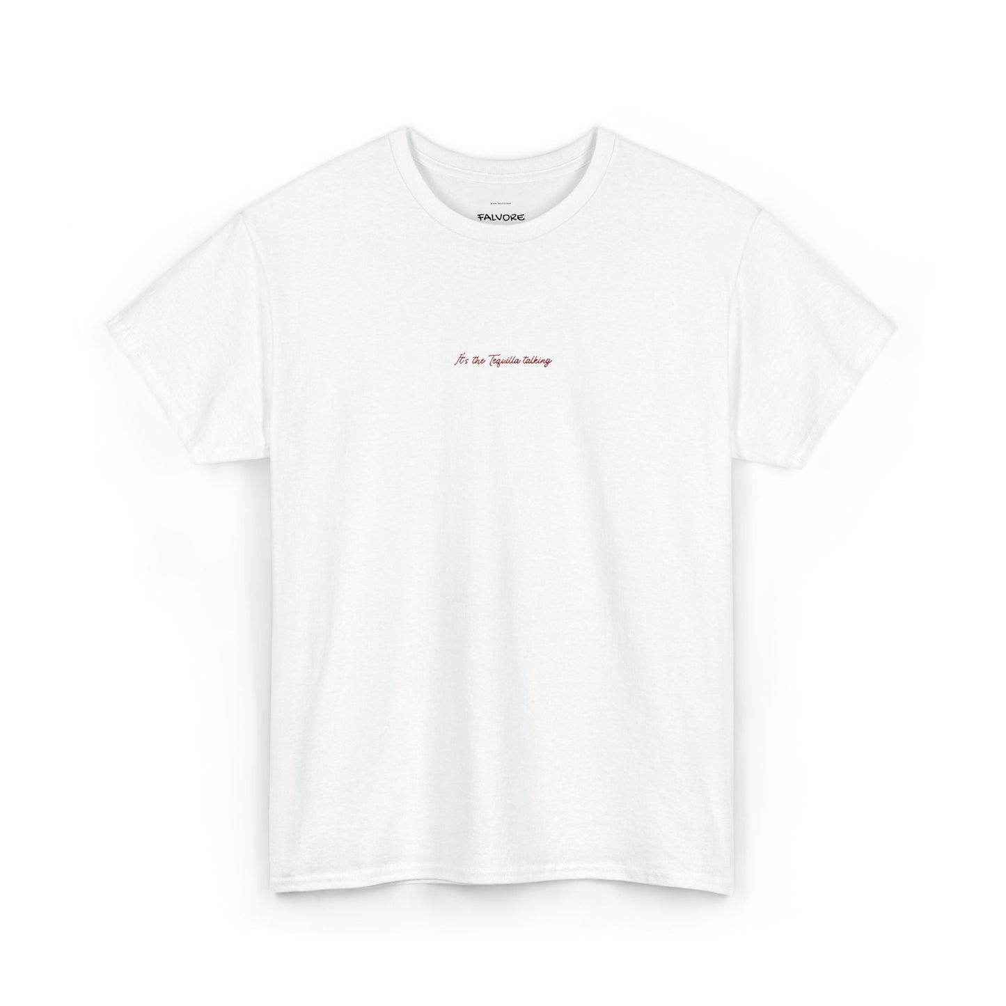 It’s the Tequila Talking Embroidered Tee – Minimal Party Quote Unisex T-Shirt - Falvore