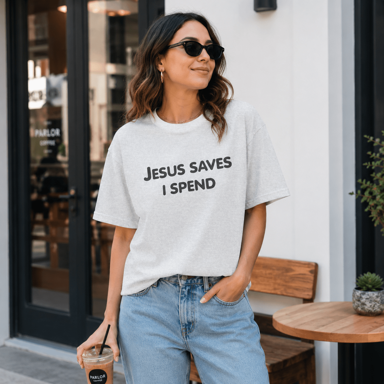 Jesus Saves I Spend Tee - Falvore