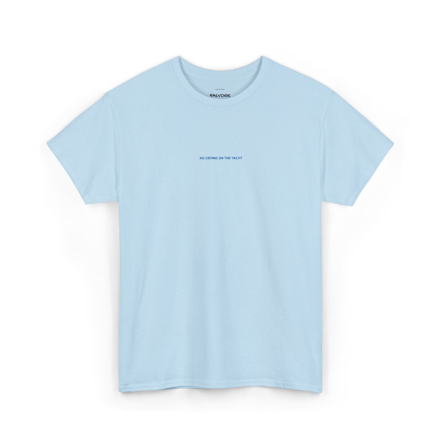 No Crying On The Yacht Embroidered Tee – Minimal Luxury Quote Unisex T-Shirt - Falvore