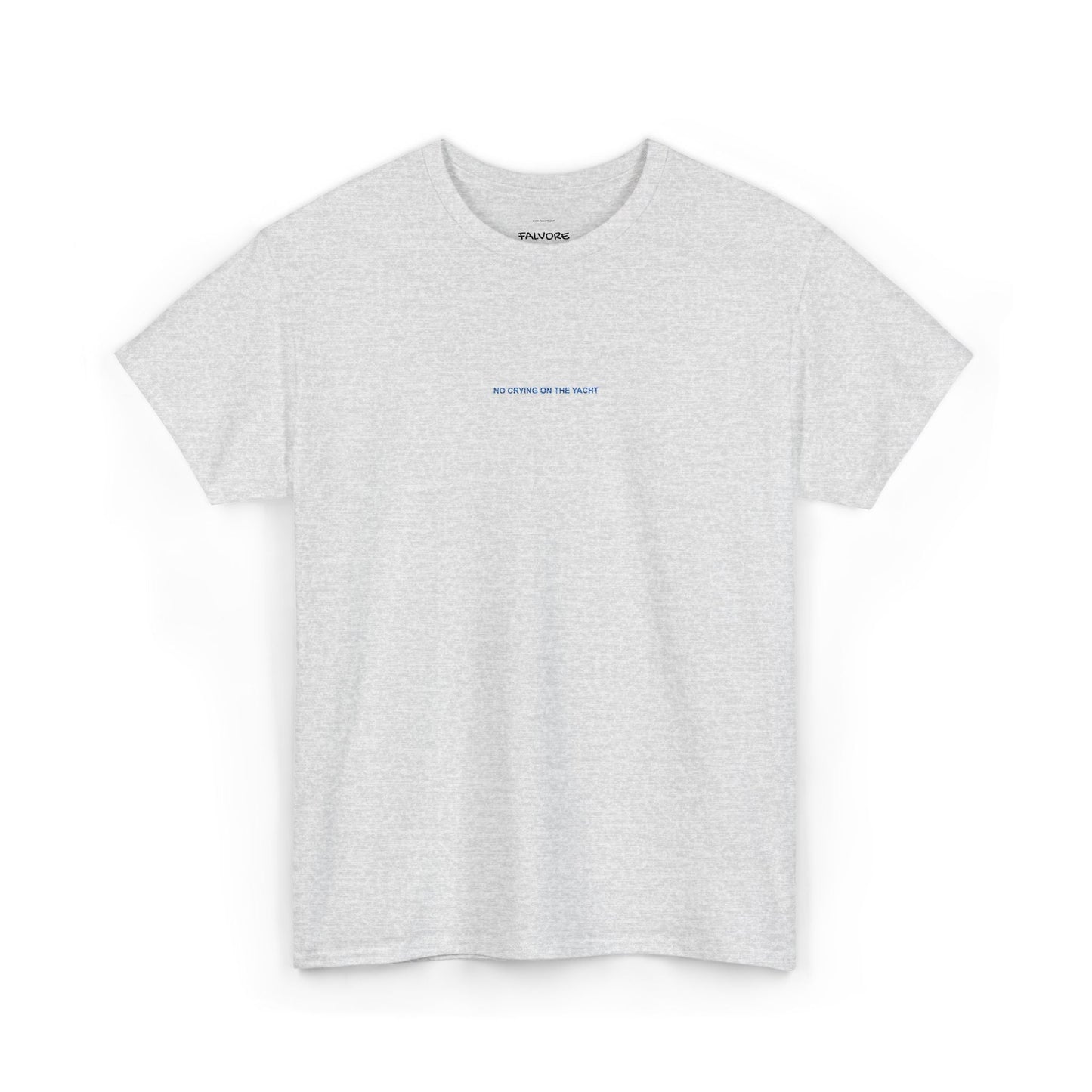 No Crying On The Yacht Embroidered Tee – Minimal Luxury Quote Unisex T-Shirt - Falvore